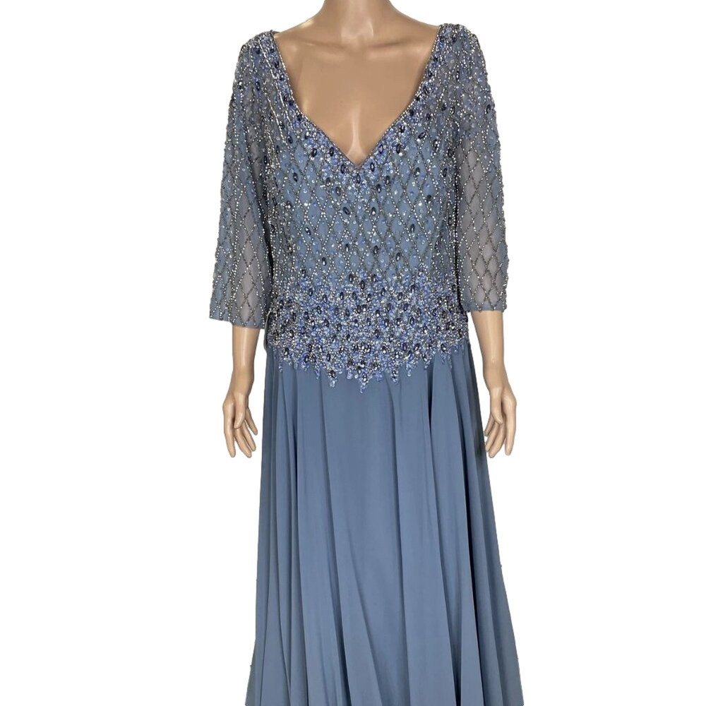 NEW MARSONI Women’s Beaded Gown Blue Size 16